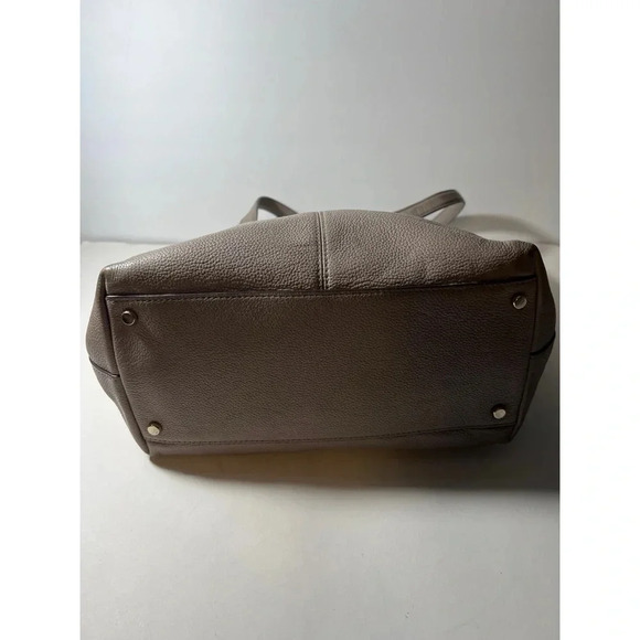 Taupe Leather Tote Bag - Picture 3 of 6